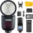 GODOX V1 V1-S Flash for Sony, 76Ws 2.4G TTL Speedlite for Sony HSS 1/8000s, 480 Full Power Shots, Rechargeable Li-ion Battery, 1.5s Recycle Time, 10 Levels LED Modeling Lamp