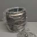 Creative Scents Dublin Silver Small Bathroom Trash Can with Lid 1.26 Gal / 4.8L - Brushed Silver Oval Garbage Can - Decorative Waste Basket for Bathroom Decor - Durable Wastebasket for Paper/Diaper