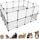 Indoor DIY Rabbit Playpen, 28-Panel Expandable Small Animal Fence