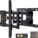 Perlegear UL-Listed Full Motion TV Wall Mount for 42–90 Inch TVs up to 150 lbs, Pre-Assembled TV Mount with Tool-Free Tilt, Swivel, Extension, Max VESA 600 x 400mm, 12″/ 16″/ 18″/ 24″ Wood Studs, PGLF16