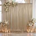 10x10ft Thick Champagne Glitter Backdrop Curtain Panels for Parties, Wrinkle Free Sequin Sparking Photo Backdrop Drapes, 2 Panels 5x10ft Shimmer Back Drop Cloth for Wedding Birthday Photography