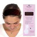 MILANO COLLECTION Glueless Top Grip for Hair Topper & Wiglets, Adjustable Translucent Strap with Side Openings, Top Headband for Your Wig or Topper, Includes Clips, Brown, Medium
