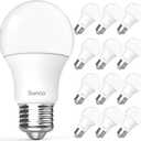 Sunco 12 Pack A19 LED Light Bulbs, E26 Base Lamp Bulbs, [Focos LED para Casa], 1600 LM, 12W (100W Equivalent), 3000K Warm White, Non-Dimmable, 25000 Lifetime Hours for Bedroom, Bathroom UL