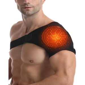 Shoulder Heating Pad - 3-Temperature USB Rechargeable, Adjustable Heat Wrap for Men & Women, Portable Cordless Shoulder Warmer(1 PCE Black)
