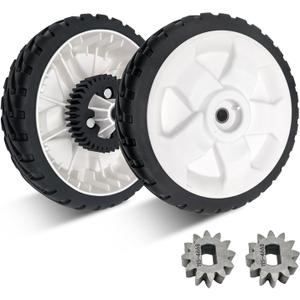 2set 8" Wheel Plastic Gear Assebmly 115-4695 138-3216 with Pinion Gear Kit 115-4668 Fits Toro 22" RWD Recycler Push Lawn Mower Compatible with Toro 20332 20333 20334 20338 20352