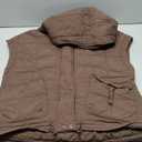 Nirovien Womens Oversized Puffer Vest Sleeveless Quilted Jackets Button Zip Up Hoodie Poncho Coats with Pockets (Medium, Light Grey Green)