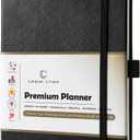 Planner 2025-2027, 36 Months Weekly and Monthly Planner with Budget & Goal Setting, 8.3" x 5.7", Flexible Cover, Daily Organizer with Inner Pocket, Bookmarks, Pen Holder for School Office Home, Black