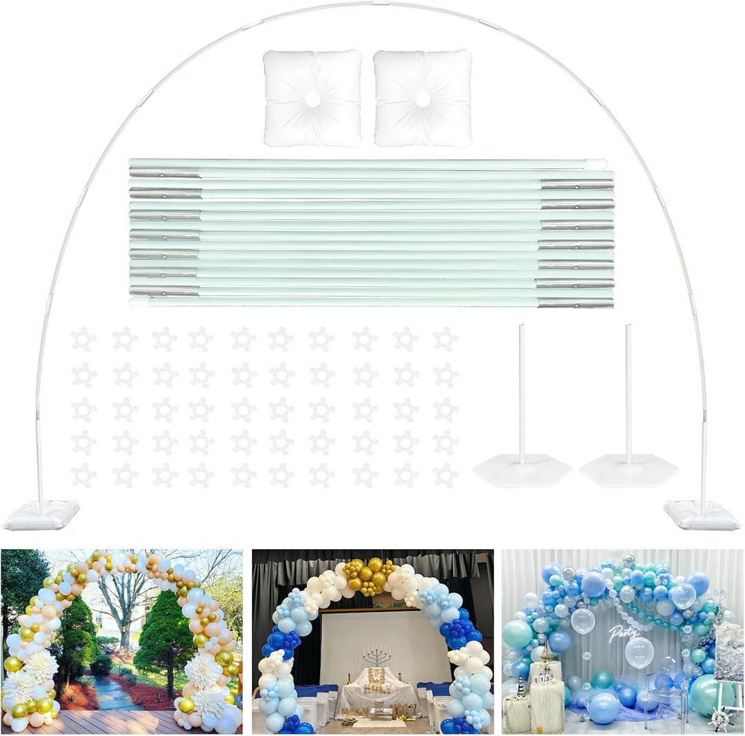 Balloon Arch Stand Kit, 10FT Wide & 7.5FT High Adjustable Balloon Arch Frame, Ideal For Party Decorations, Not Include Balloons