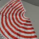 HOHOTIME Christmas Tree Skirt, Red White Annual Rings 30 Inch Tree Skirt with Pom Pom Trim for Holiday Party Xmas Natural Rustic Tree Skirt for Holiday Home Decor