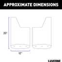 LUVERNE 251440 Front or Rear 12-Inch x 20-Inch Textured Rubber Mud Guards, Select Chevrolet Silverado, GMC Sierra 1500, 2500, 3500 HD, Black
