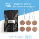 6 Pack Wood Cone Cabinet Knobs (Brown) - 1  " Diameter Round Shape - Wooden Drawer Pulls for Cabinets Doors, Dresser and Drawers Knob, Kitchen Cabinet Door Handle