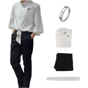 Okkotsu Yuta Costume Cosplay Yuta Uniform Suit Ring Outfit Full Set (Medium)