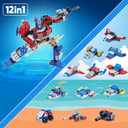24 Packs Party Favors for Kids - Transform Robot Building Blocks, 12-in-1 Creative Action Mech Toy Building Set for Classroom Prizes Goodie Bags Stuffers for Kids, Children's Day Gifts for Boys Girls