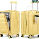 20IN Expandable Carry On Luggage-Banana Yellow, 20 Inch-EXT