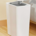 Small Trash Can with Lid, 10L Plastic Trash Bin, 2.6 Gallon Slim Garbage Bin Wastebasket with Pop-Up Lid for Bathroom, Bedroom, Office, Kitchen