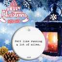 Felt Like Running a Lot of Miles  2025 Runner Year Reviewed Keepsake Ornament, Funny Marathon Gift for Runners, Race Day Memory Holiday Decor (C9)