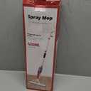 nacena Spray Mop for Floor Cleaning, Dust Mop with 420 ml Refillable Bottle and 3 Pcs Washable Pads Dry Wet Floor Mop for Household or Commercial Use for Hardwood Laminate Tile Ceramic, Red&White