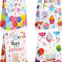 24 Pieces Birthday Gift Bags With Seal Stickers - Party Favor Goodie Bags for Candy and Supplies