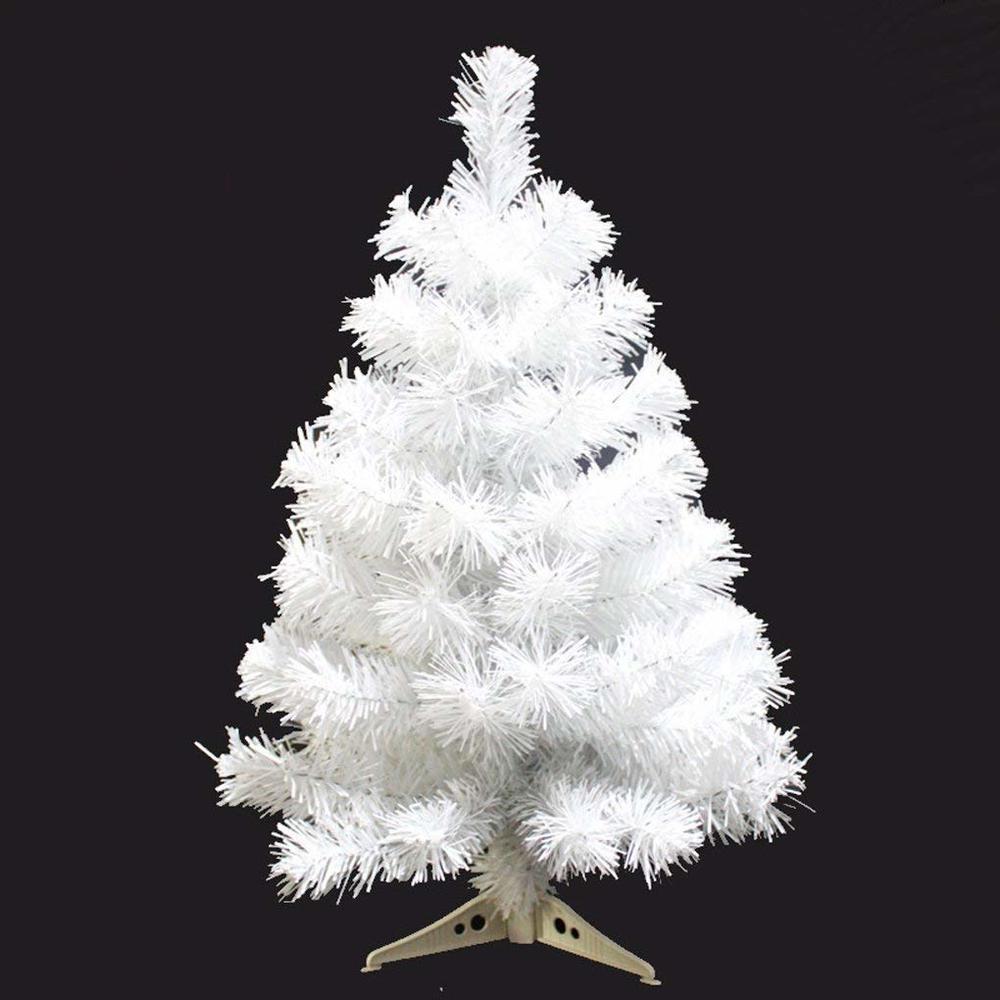 Jackcsale 2 Foot Artificial Christmas Tree Xmas Pine Tree with PVC Leg Stand Base Holiday Decoration White