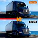 D-Lumina 5PCS LED Cab Roof Marker Lights Cab Roof Top Running Light for Kenworth T680 T770 T880 & Peterbilt 579 Heavy Trucks, Smoked Lens Amber LED Cab Lights Cab Marker Top Cab Clearance Lights