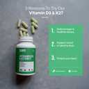 SUNNA SUPPLEMENTS Vitamin D3 & K2 60's (150ml White), EXP: Feb 2029
