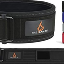 Fire Team Fit 4 Inch Weight Lifting Belt for Men and Women, Back Support for Powerlifting, Squats, Deadlifts, Onlyming Weightlifting & Cross Training Workout Pack of 4