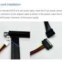 M.2 NGFF NVMe Key M Extender Cable to PCIE x16 Graphics Card Riser Adapter 16x PCI-e PCI-Express for M2 2230 2242 2260 2280 (25cm)