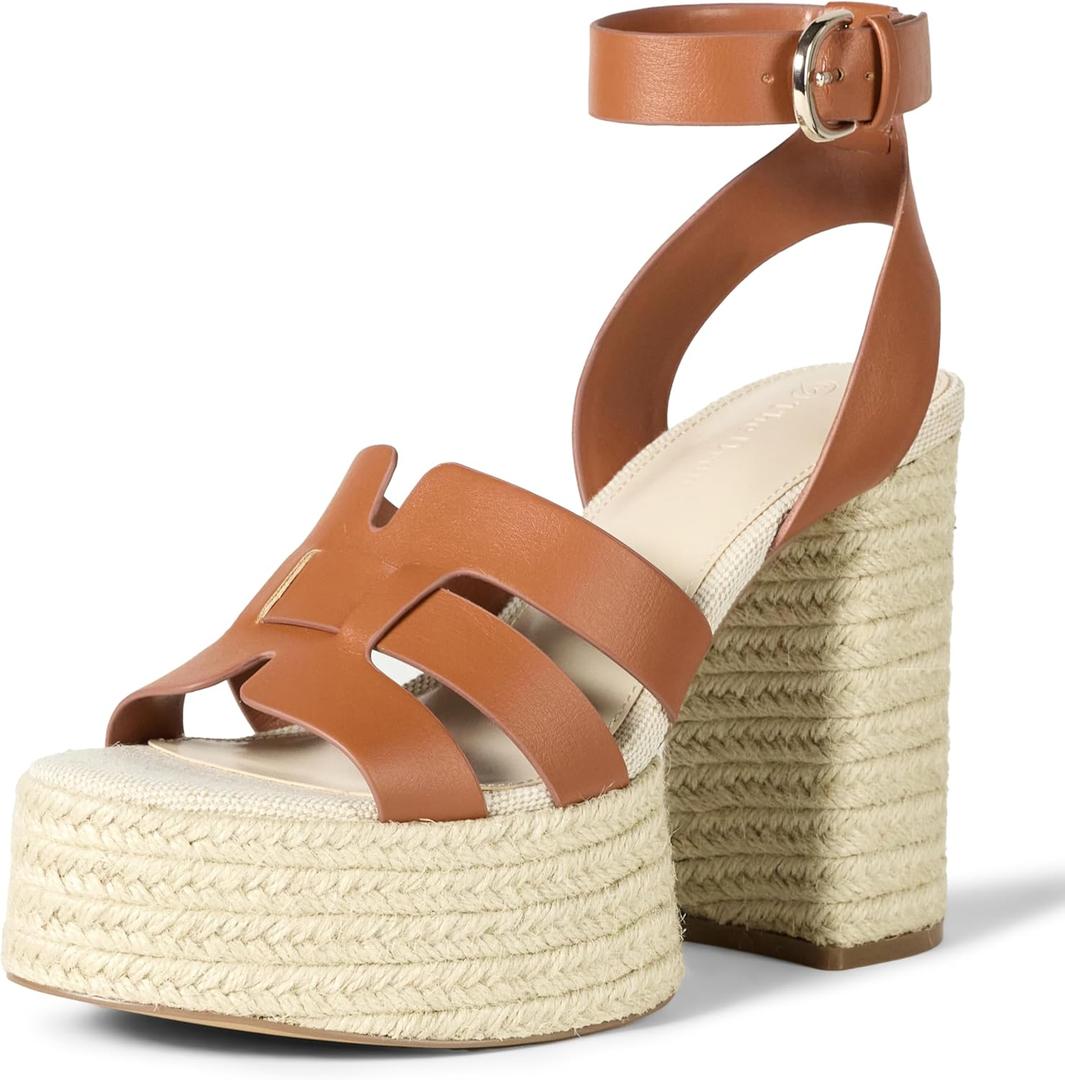 The Drop Women's Bea Platform Heel (7, Cognac)