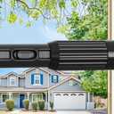 Tension Curtain Rod Black Shower Rod 40-166IN Extra Long Curtain Rods No Drilling Adjustable Tension Rods for Window Shower or Bathroom Outdoor Patio Diameter 1.26In