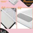 Nail Dust Collector Machine Professional Manicure Nails Dust Vacuum Cleaner Fan Nail Salon Dust Extractor 80w Powerful Nail Vacuum Dust Collector with Multiple Tool Kits Low Noise White