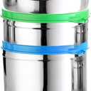 Signoraware Stainless Steel Containers Set | Eco Friendly Storage Canisters | Modern Airtight Keeper for Tea, Sugar, Snacks, Condiments, Flour, Coffee, Leftovers | 3 Pack (Combo size pack)