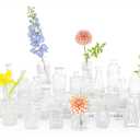 SUPMIND 24pcs Glass Bud Vase Set, Small Clear Flower Vases for Centerpieces in Bulk, Mini Vintage Vase for Wedding, Home,Table Decoration
