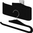Velvet Pants Hangers, 20 Pack Non-Slip Open Ended Hangers with 360 Swivel Hook Slim Space Saving Jeans Hangers for Pants, Scarves, Ties, Towels, Black