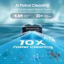 AIPER Scuba V3 AI Vision Cordless Robotic Pool Cleaner, Include Wireless Charging Dock, Smart Waterline Parking & Featherlight Design, Micromesh Multi-Layer Filtration, Blue