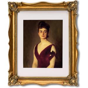 Vintage 11x14 Picture Frame with Embossed Flower, Ornate Gold Frame for 11x14 or 8x10 Photos with White Mat, Antique Baroque Frames with Hook for Wall Mounting Display(Bronze)