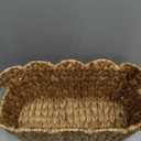 Toilet Paper Storage Basket,Scalloped Wicker Basket for Bathroom Organizers and Storage,Hand-Woven Rattan Bathroom Decor Accessories,Natural Water Hyacinth