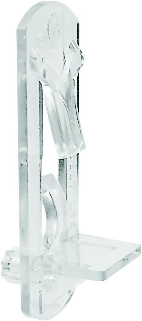 Prime-Line U 11299 Shelf Support Peg, Self-Locking 1/4 In. x 1/2 In. Clear (4 Pack)