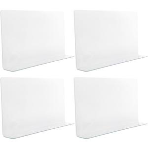 Luxshiny Shower Splash Guard for Bathtub, Transparent Water Barrier Splashproof Baffle 4-Pack Bathroom Sink Splash Guards for Washbasin Tub Protection