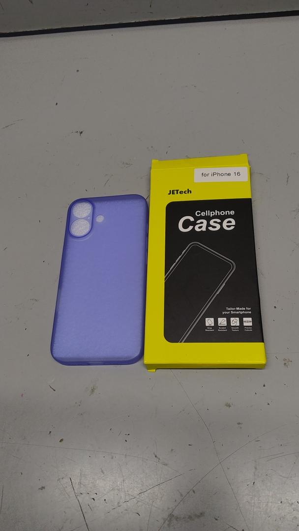 JETech Case for iPhone 16, Non-Yellowing Shockproof Phone Bumper Cover, Anti-Scratch Clear Back (Deep Purple)