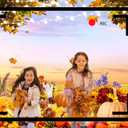 8X6FT Fall Photo Backdrop Thanksgiving & Autumn Forest Scene with Pumpkins Fall Photography Backdrop YY-2535