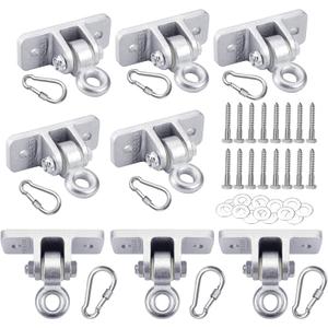 BETOOLL Swing Hangers Heavy Duty Wooden Swing Set Accessories with Screws and Locking Snap Hooks 10000 lb Capacity Set of 8