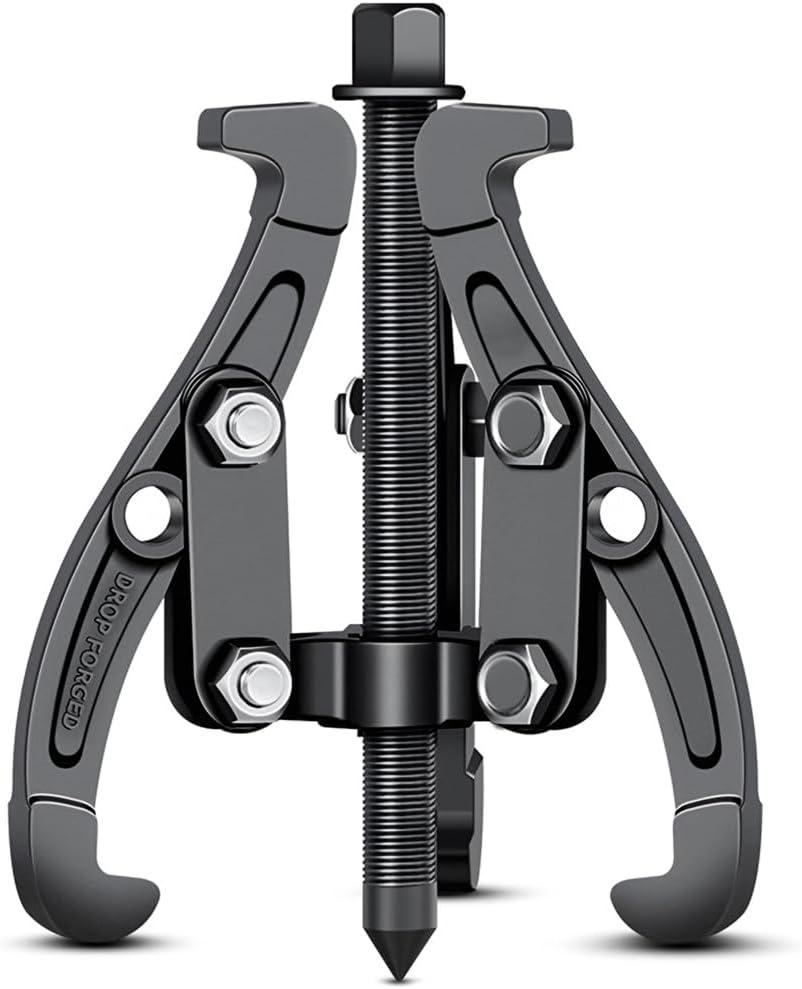 BELOMI 3 Jaw Inner Bearing Puller, Pilot Bearing Gear Puller for Auto with Reversible Jaws, Heavy Duty Gear Extractor Tool for Automotive Wheel, Pulling Kit for Motorcycle Car SUV (6 inch)