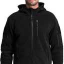 Baerskin Tactical Hoodie Jacket for Men 4.0 - Military Style Fleece Sweater for Cold, Rain, Wind or Snow (X-Large, Stealth Black)