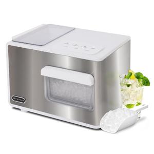 Whynter Nugget Ice Maker, Countertop Portable Ice Maker, IBX-388WS SonicSn, Automatic Self-Cleaning with Removable Ice Drawer Compact Ice Maker for Home Bar, 40 lbs/24H, Stainless Steel and White