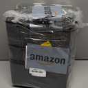 MINTWOOD Design 3-Pack Decorative Woven Storage Baskets for Shelves, Cube Bin Box for Organizing Books, Shoes, Dog Toys, Pantry Closet and Living Room Organizer, Charcoal Gray