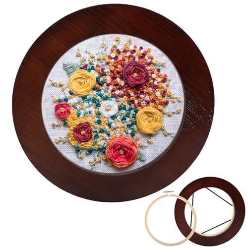 XEmbro 6 Inch Embroidery Hoop Frame for Hanging Christmas Sewing Ornaments, Decorative Embroidery Frame for Display Finished Embroidery & Cross Stitch Arts
