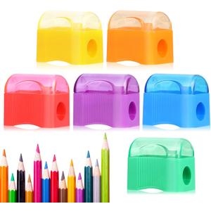 Adorox 144 Pack Assorted Colors  Plastic Handheld Pencil Sharpener for Classroom, School, Office, Kids Party Favors & Art Supplies