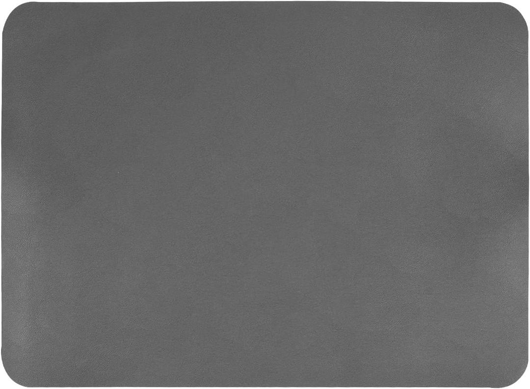 ThinkPet Dog Food Mat Cat Food Mat Pet Feeding Mat for Food and Water Bowl Puppy Placemat Nonslip Waterproof 23.6"  15.7" - Grey