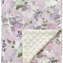 CREVENT Baby Girls Blanket for Crib Stroller Cot Cradle Car, Supper Soft and Pretty - Lavender Grapes 30x40 Inches