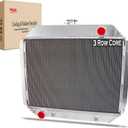 VIPDUHI Radiator Compatible with Ford F150 1966-1979 Ford Bronco F100 F250 F350 1970 1967 1968 1969 1971 1972 1973 1974 1975 1976 1977 1978, 3 Row Aluminum Radiator